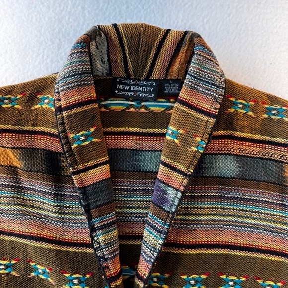 New Identity Women 80s Southwestern Tapestry Blazer Jacket Size L vintage - Picture 2 of 5